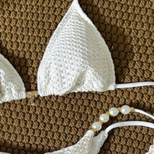 Pearl Beaded Bikini Set
