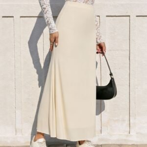 High Waist Mesh Pencil Skirt