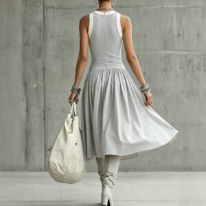 Ruched Sleeveless Maxi Dress