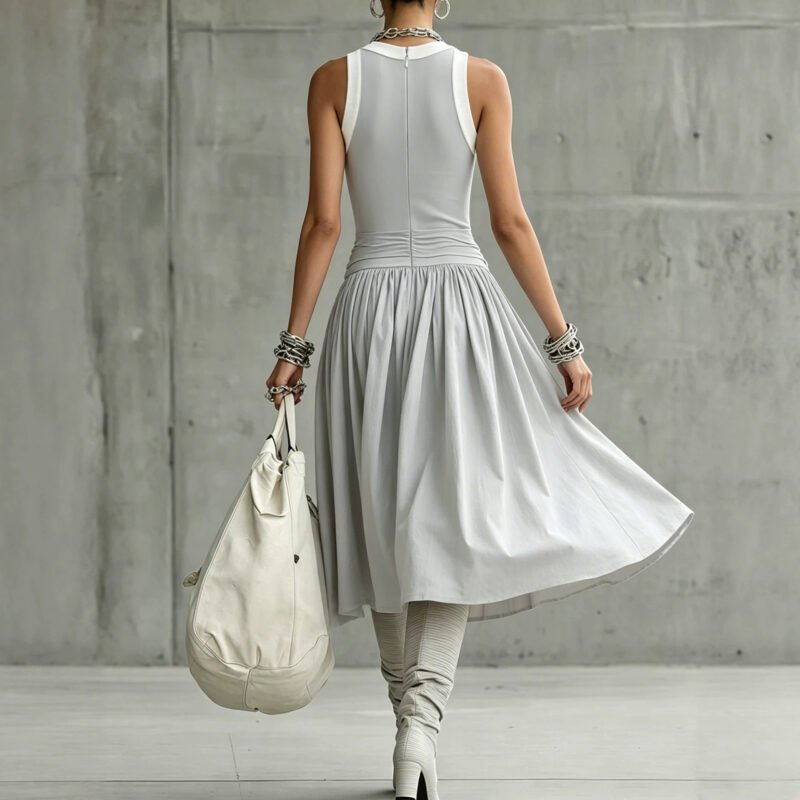 Ruched Sleeveless Maxi Dress