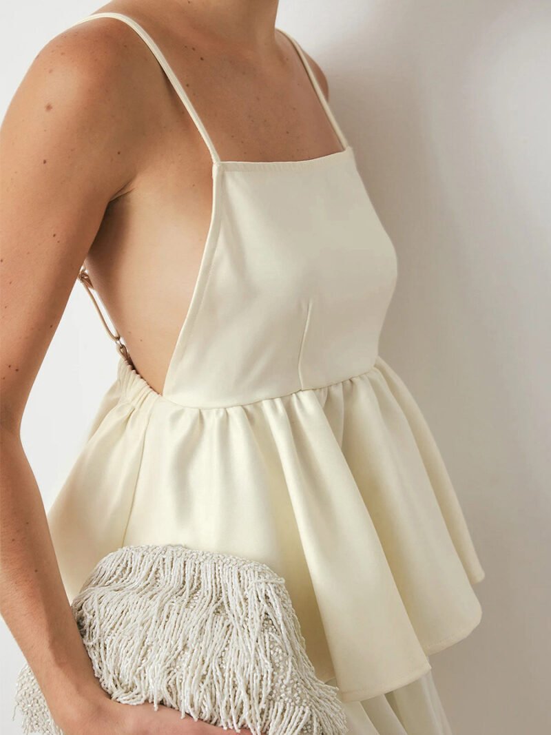 Backless Ruched Cami Top