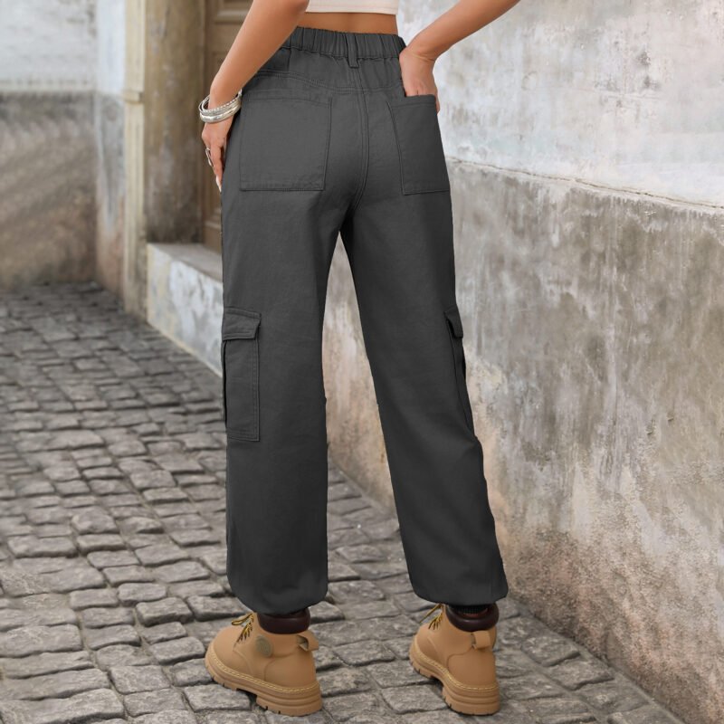 High Rise Straight Denim Trousers