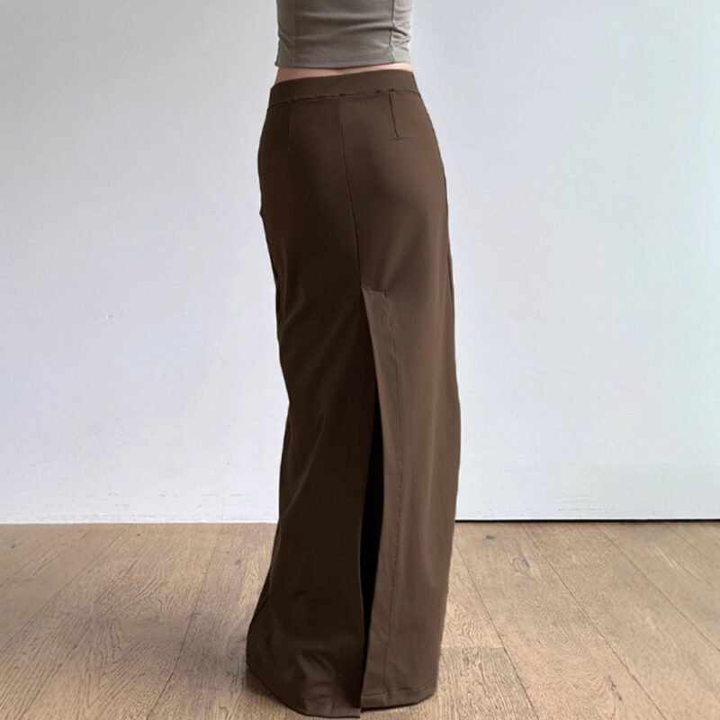 High Waist Slit Maxi Skirt