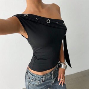 One Shoulder Tie Top