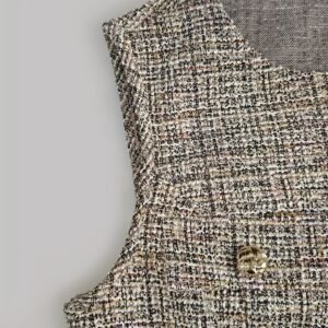 Belted Tweed Vest
