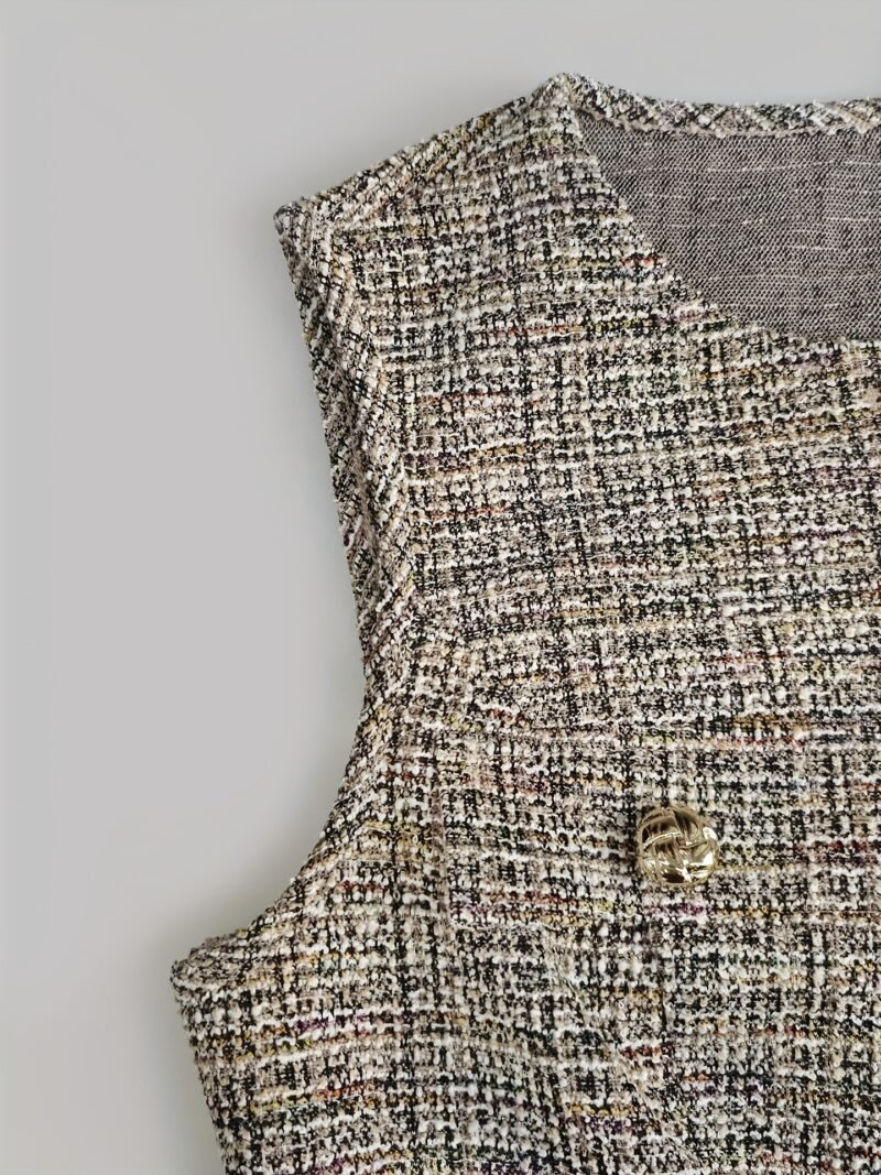 Belted Tweed Vest