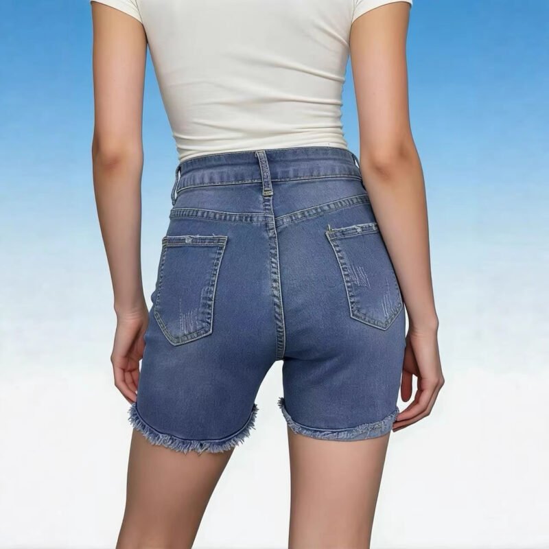 Slim Fit Denim Shorts