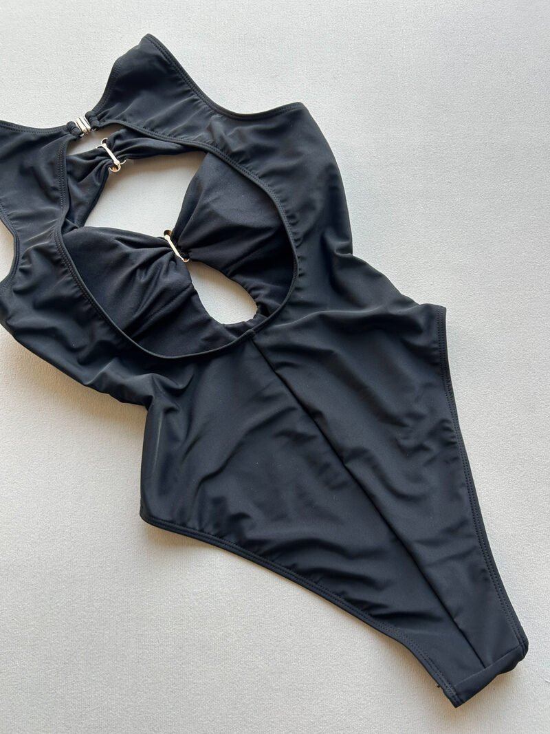 Ruched Backless Swimsuit