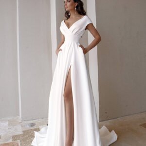 Ruffled V-Neck Maxi Dress