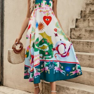 Floral Linen Maxi Dress