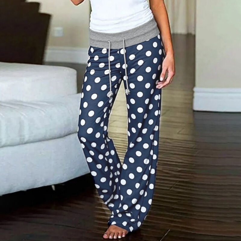 Polka Dot Straight Trousers