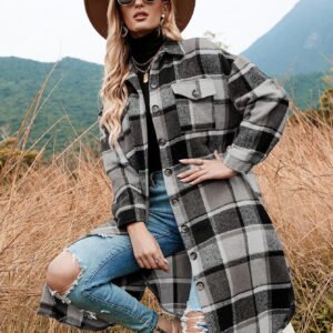 Plaid Trench Jacket