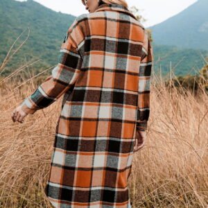 Plaid Trench Jacket