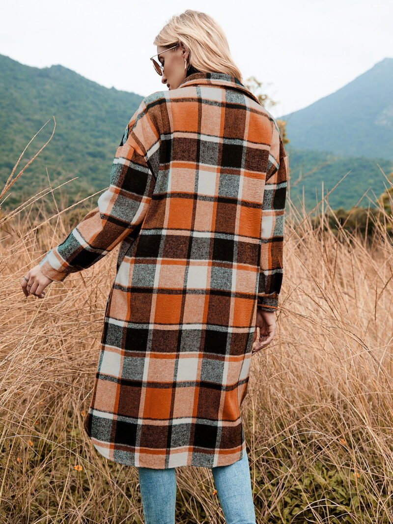Plaid Trench Jacket
