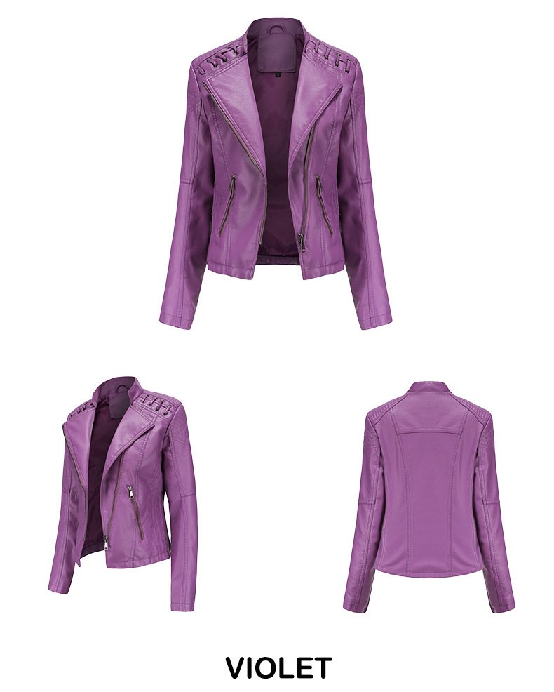 Slim Faux Leather Jacket