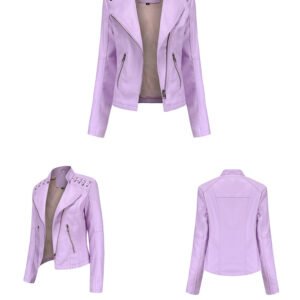 Slim Faux Leather Jacket