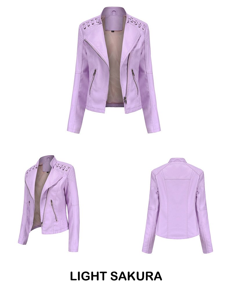 Slim Faux Leather Jacket