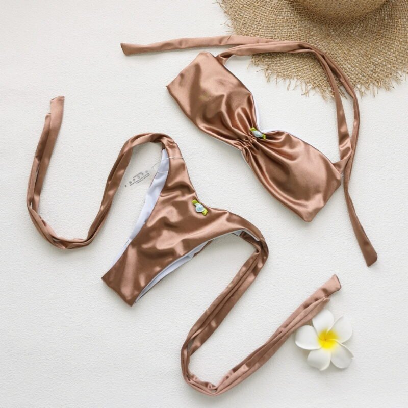 Strapless Ruched Bikini Set