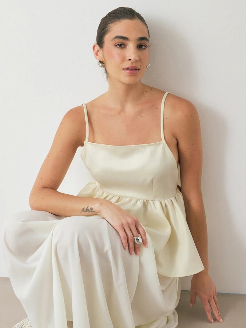 Backless Ruched Cami Top