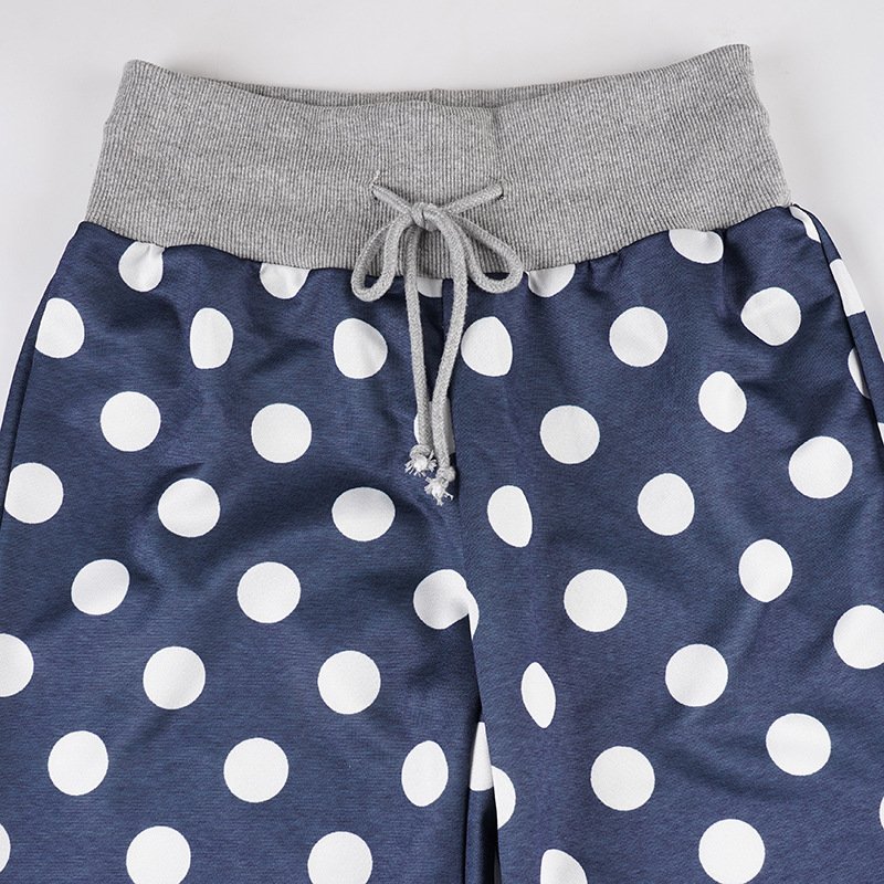 Polka Dot Straight Trousers