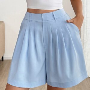 High Waist Pleated Shorts