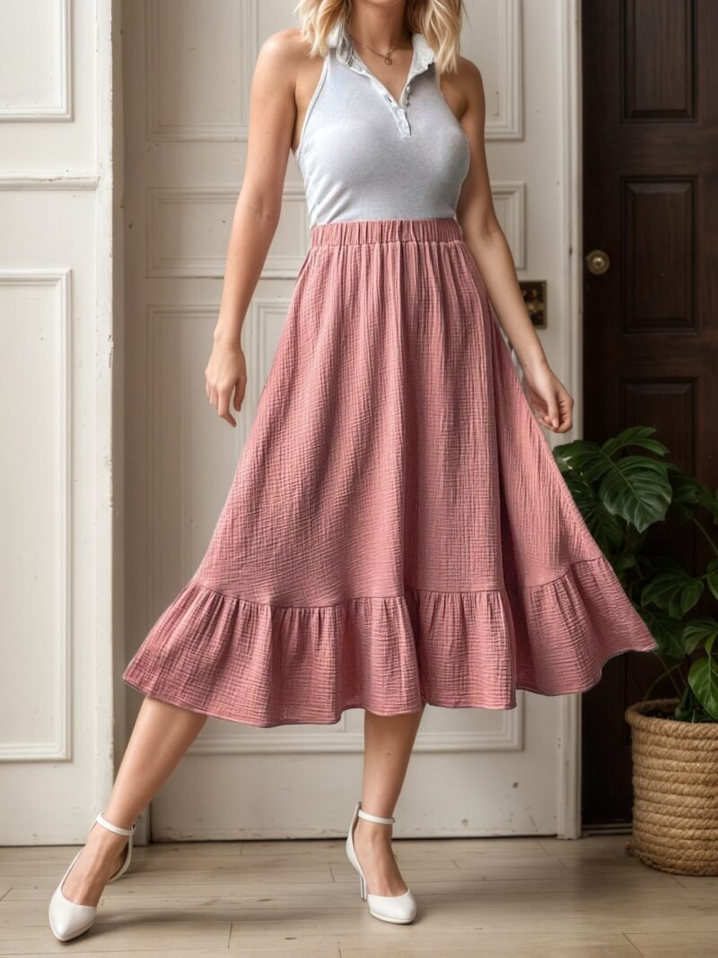 O1CN01dfAFdq1zMCMOEtkwk_2217524266699-0-cib.jpg High Waist Tiered Midi Skirt