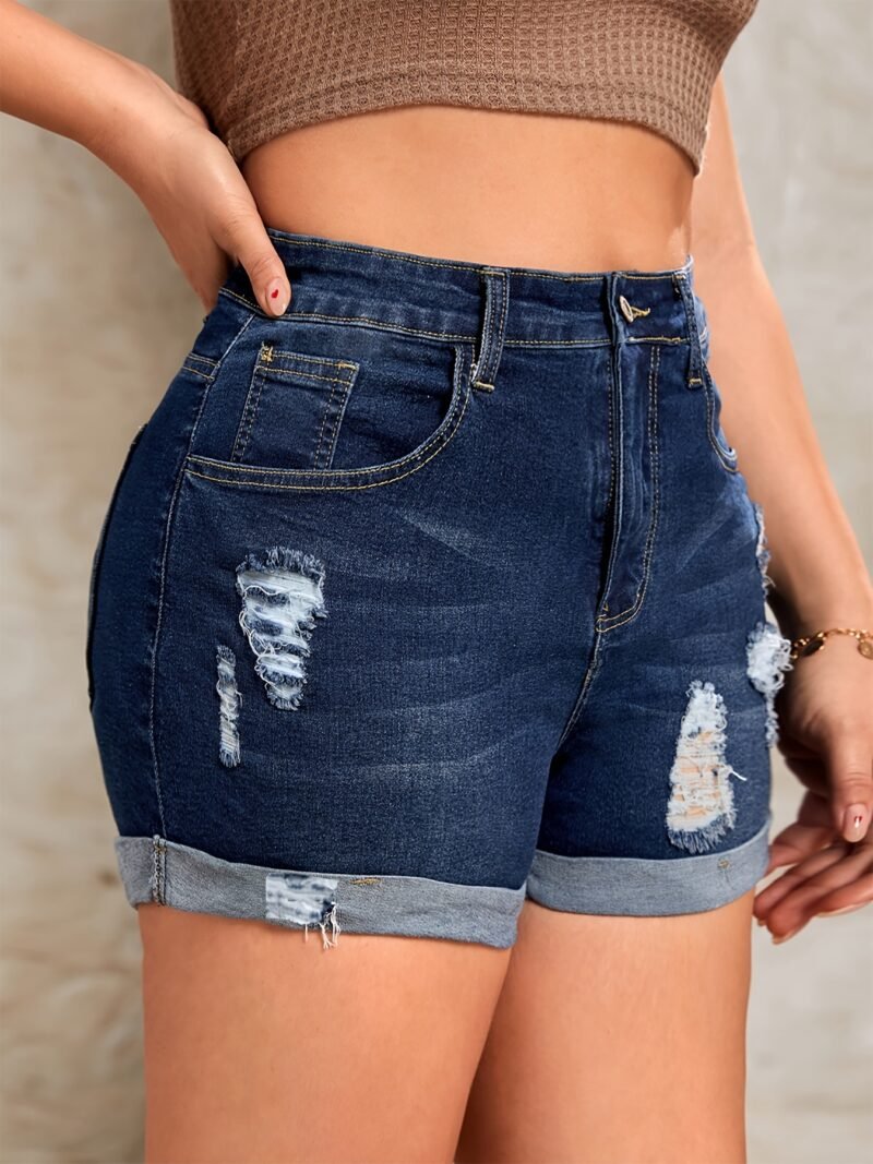 High Rise Denim Shorts