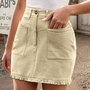 High Waist A-Line Skirt