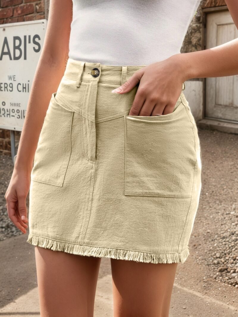 High Waist A-Line Skirt