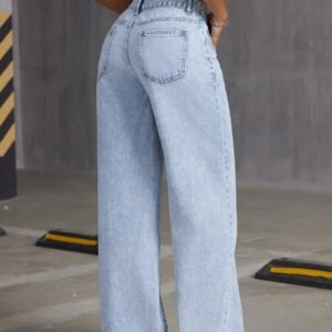 Ripped Wide Leg Jeans