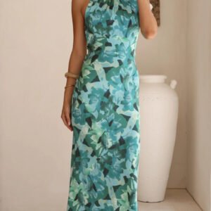 Floral Halter Maxi Dress