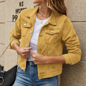 O1CN01ejQpFD1OVgR8TszDO_2206811291711-0-cib.jpg Slim Collared Denim Jacket