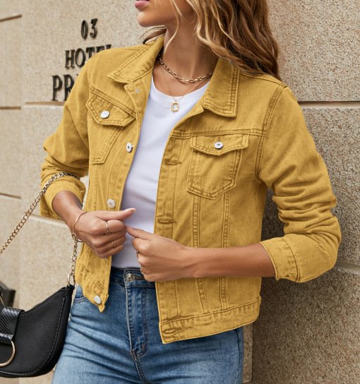 O1CN01ejQpFD1OVgR8TszDO_2206811291711-0-cib.jpg Slim Collared Denim Jacket