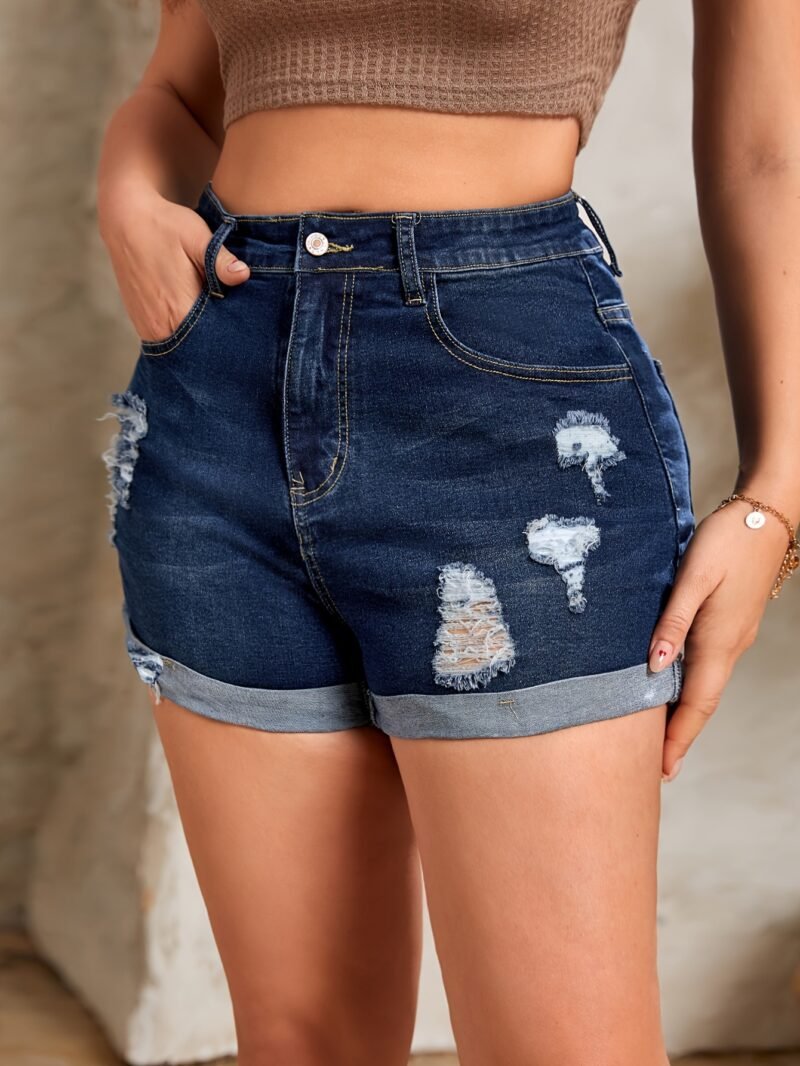 High Rise Denim Shorts