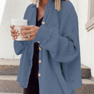 Polo Collar Long Jacket