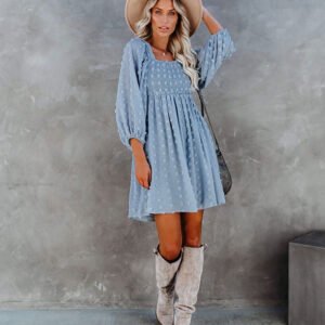 Smocked Ruffle A-Line Dress
