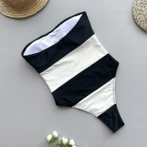 Striped One-Piece Swimsuit