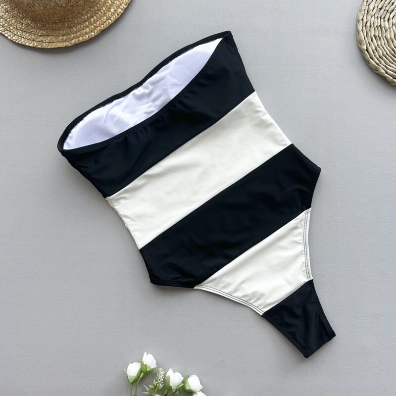 Striped One-Piece Swimsuit