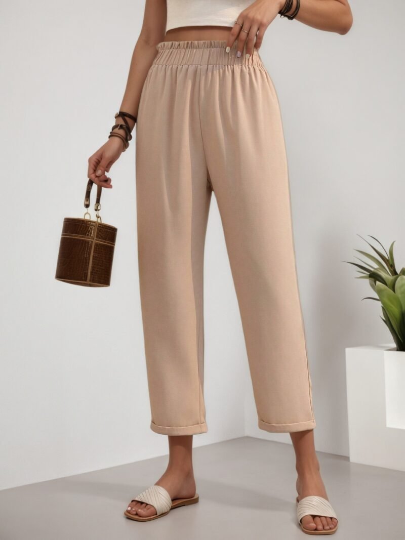 High Waist Straight-Leg Pants