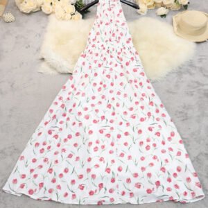 Halter Floral Maxi Dress