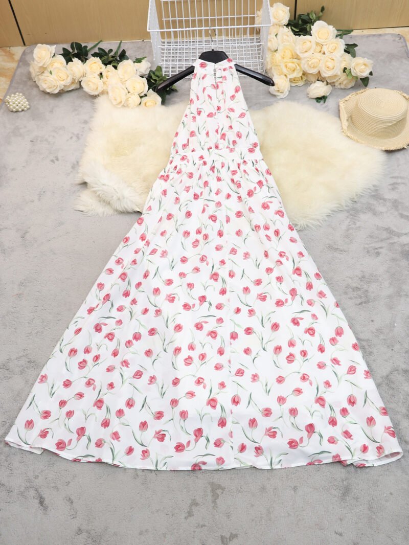 Halter Floral Maxi Dress