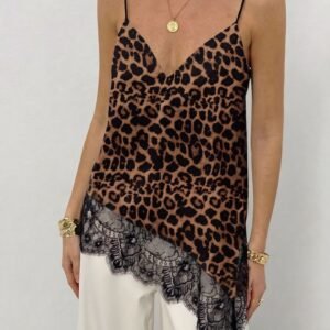 Asymmetric Lace Camisole Top