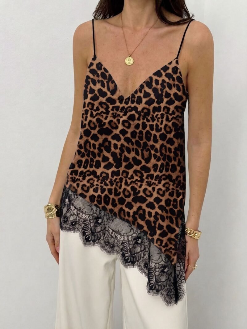 Asymmetric Lace Camisole Top
