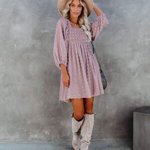 Smocked Ruffle A-Line Dress