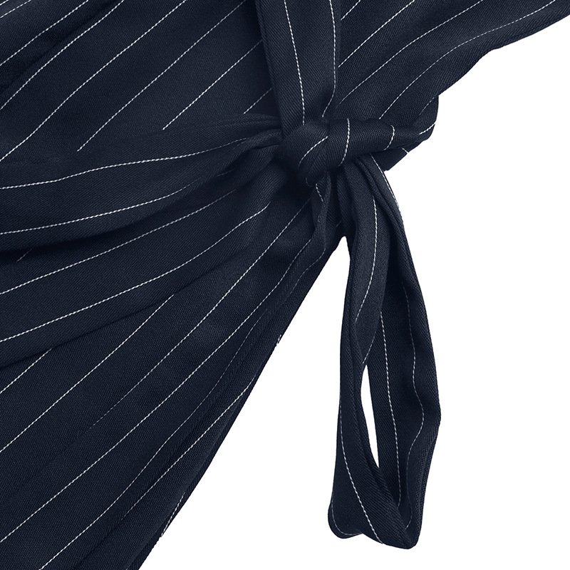 Striped Sleeveless A-Line Dress