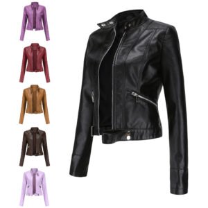 Faux Leather Zip Jacket