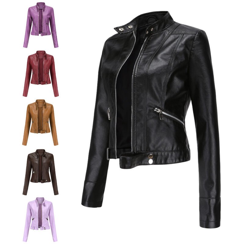 Faux Leather Zip Jacket