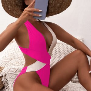 Printed Ruched One-Piece Swimsuit
