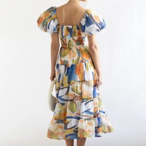 Smocked Off-Shoulder Maxi Dress