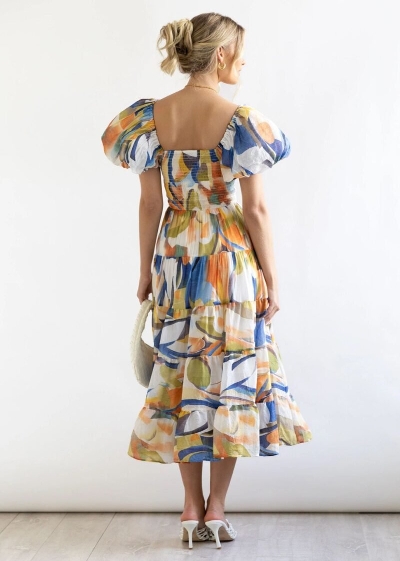 Smocked Off-Shoulder Maxi Dress